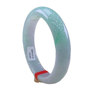 Natural Burmese Floating Green A-Grade Bangle Jade Women Bracelet