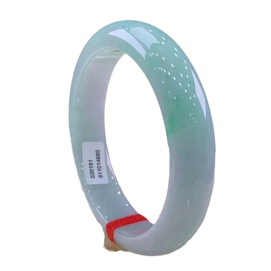 Natural Burmese Floating Green A-Grade Bangle Jade Women Bracelet