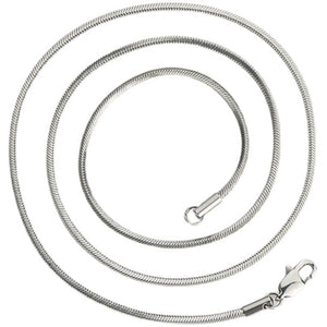 Bnox Snake Chain Titanium Steel Silver Men Necklace