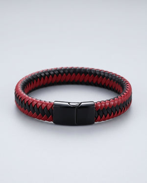 L'Essence Interlock Leather Men Bracelet