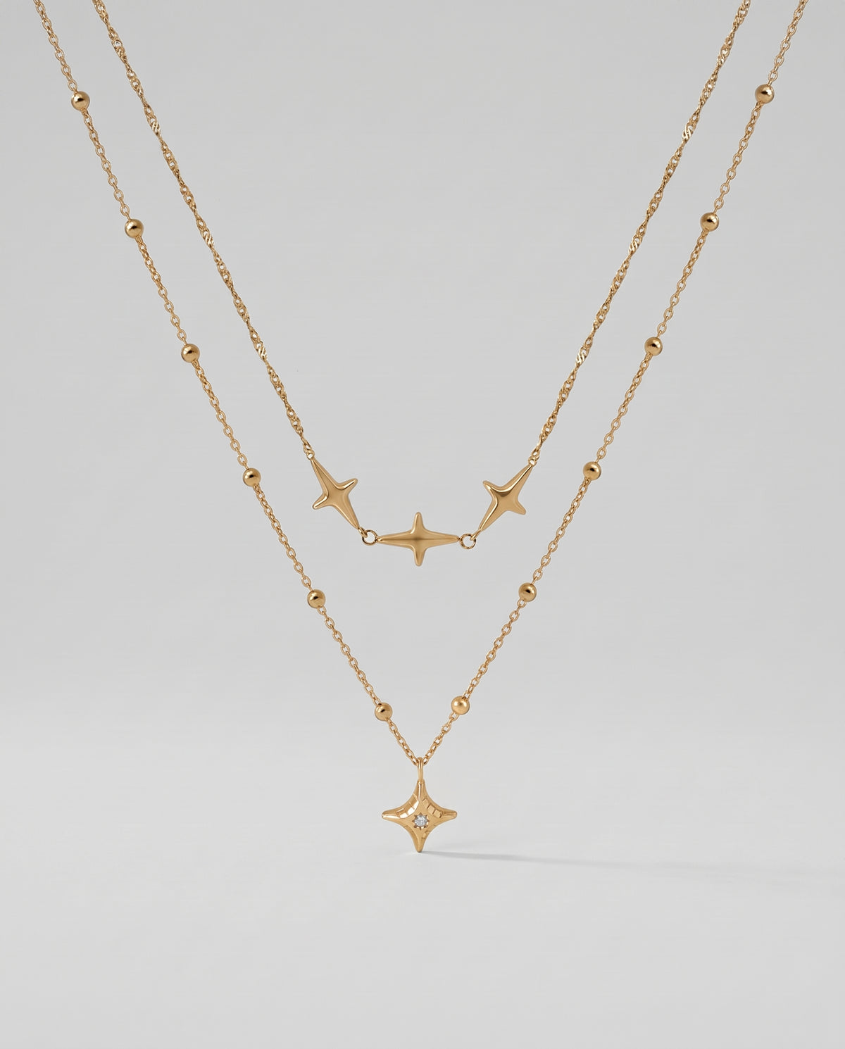 Celestina Double-Layer Stainless Steel WomenNecklace
