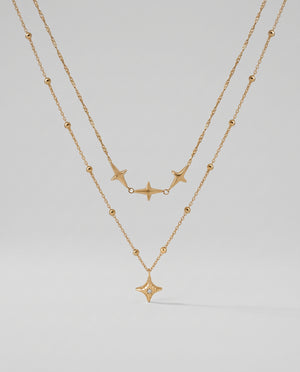 Celestina Double-Layer Stainless Steel WomenNecklace