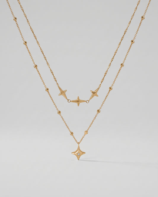 Celestina Double-Layer Stainless Steel WomenNecklace