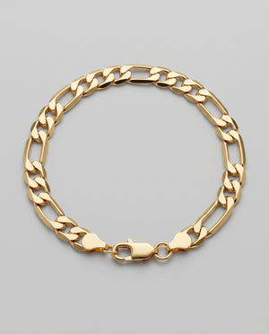 Leon Figaro Chain Men Bracelet Stainless Steel In 18k Gold Plated