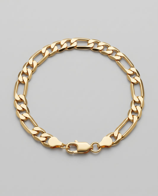 Leon Figaro Chain Men Bracelet Stainless Steel In 18k Gold Plated