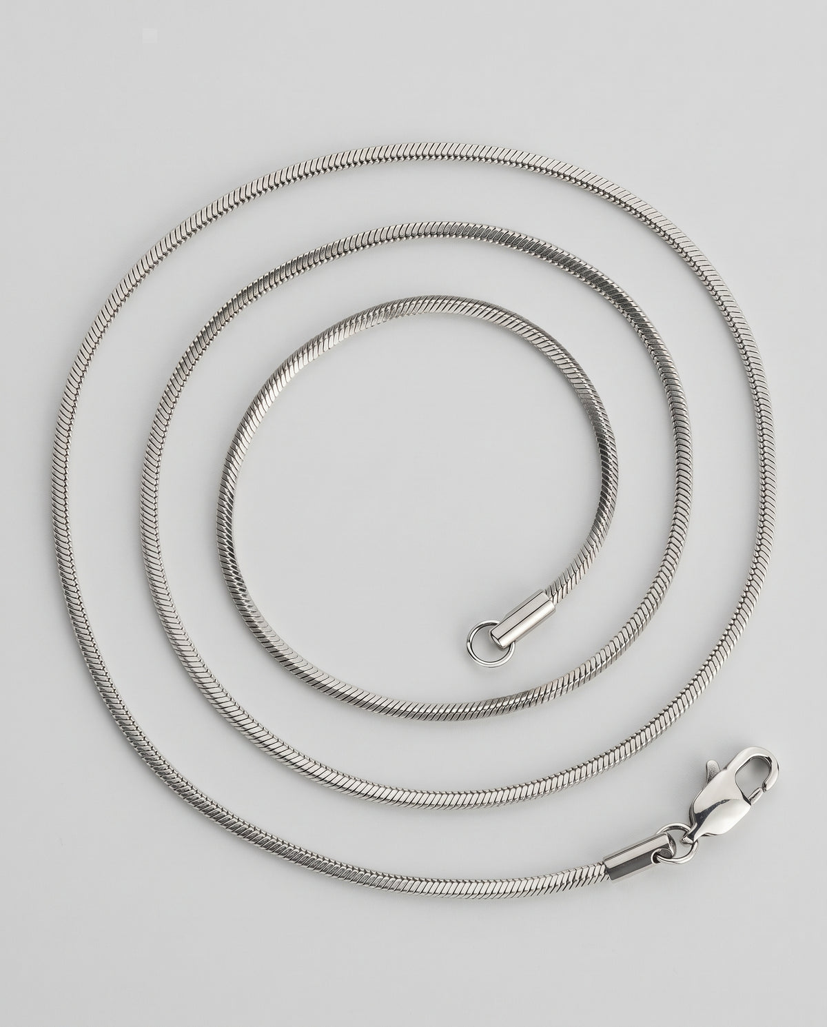 Bnox Snake Chain Titanium Steel Silver Men Necklace
