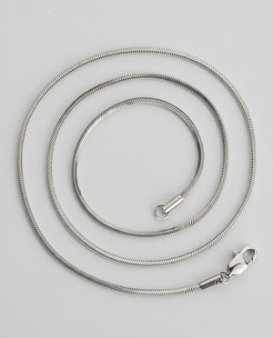 Bnox Snake Chain Titanium Steel Silver Men Necklace