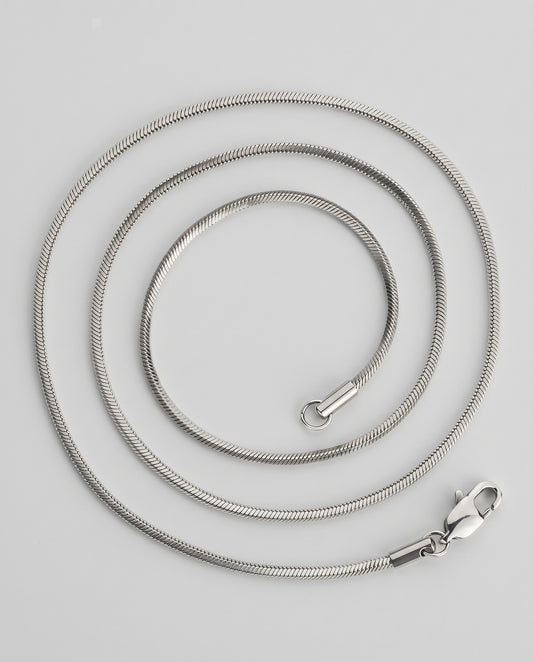 Bnox Snake Chain Titanium Steel Silver Men Necklace