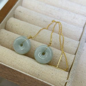 Celestial Ping An Kou Burmese Grade A Dangling Earring IN 18k Gold Plated
